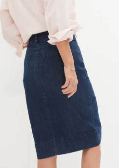 Jupe en jean avec boutons décoratifs