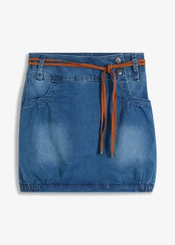 Jupe en jean avec ceinture