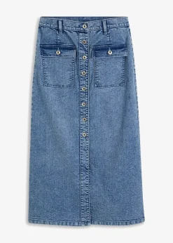 Jupe en jean avec poches plaquées
