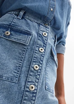 Jupe en jean avec poches plaquées