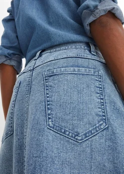 Jupe en jean avec poches plaquées