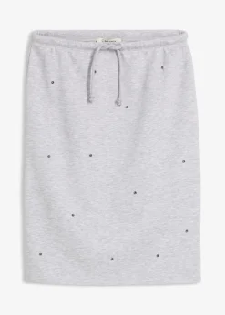 Jupe en sweat à rivets
