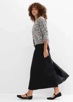 Jupe en twill avec franges