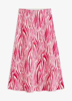 Jupe midi à taille élastiquée