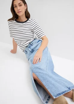 Jupe midi en jean