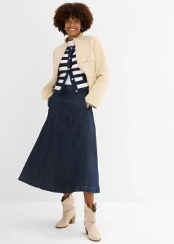 Jupe midi en jean