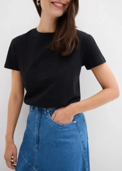 Jupe midi en jean, taille haute