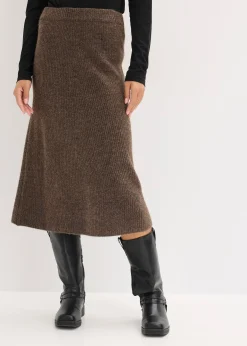 Jupe midi en maille