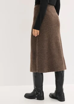 Jupe midi en maille