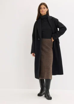 Jupe midi en maille