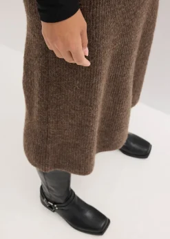 Jupe midi en maille