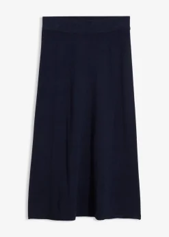 Jupe midi en maille douce