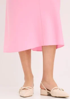 Jupe midi en satin