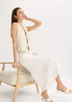 Jupe midi en satin