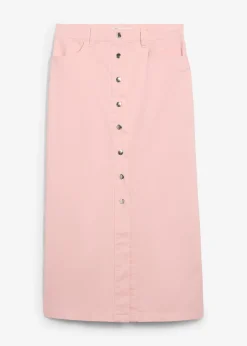 Jupe midi en twill