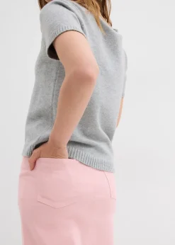 Jupe midi en twill