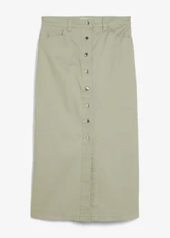 Jupe midi en twill