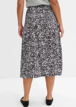 Jupe midi en viscose