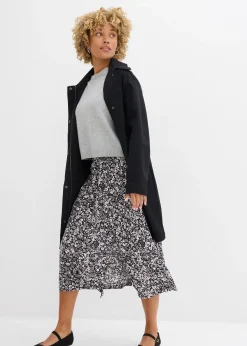 Jupe midi en viscose