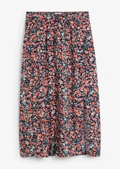Jupe midi en viscose