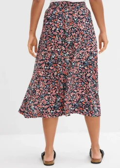 Jupe midi en viscose