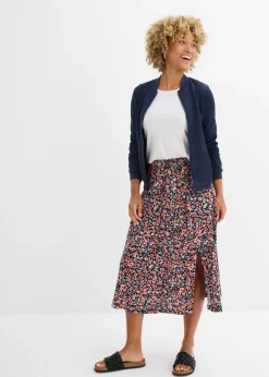 Jupe midi en viscose