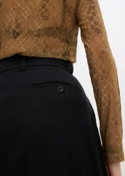 Jupe midi en viscose mélangée
