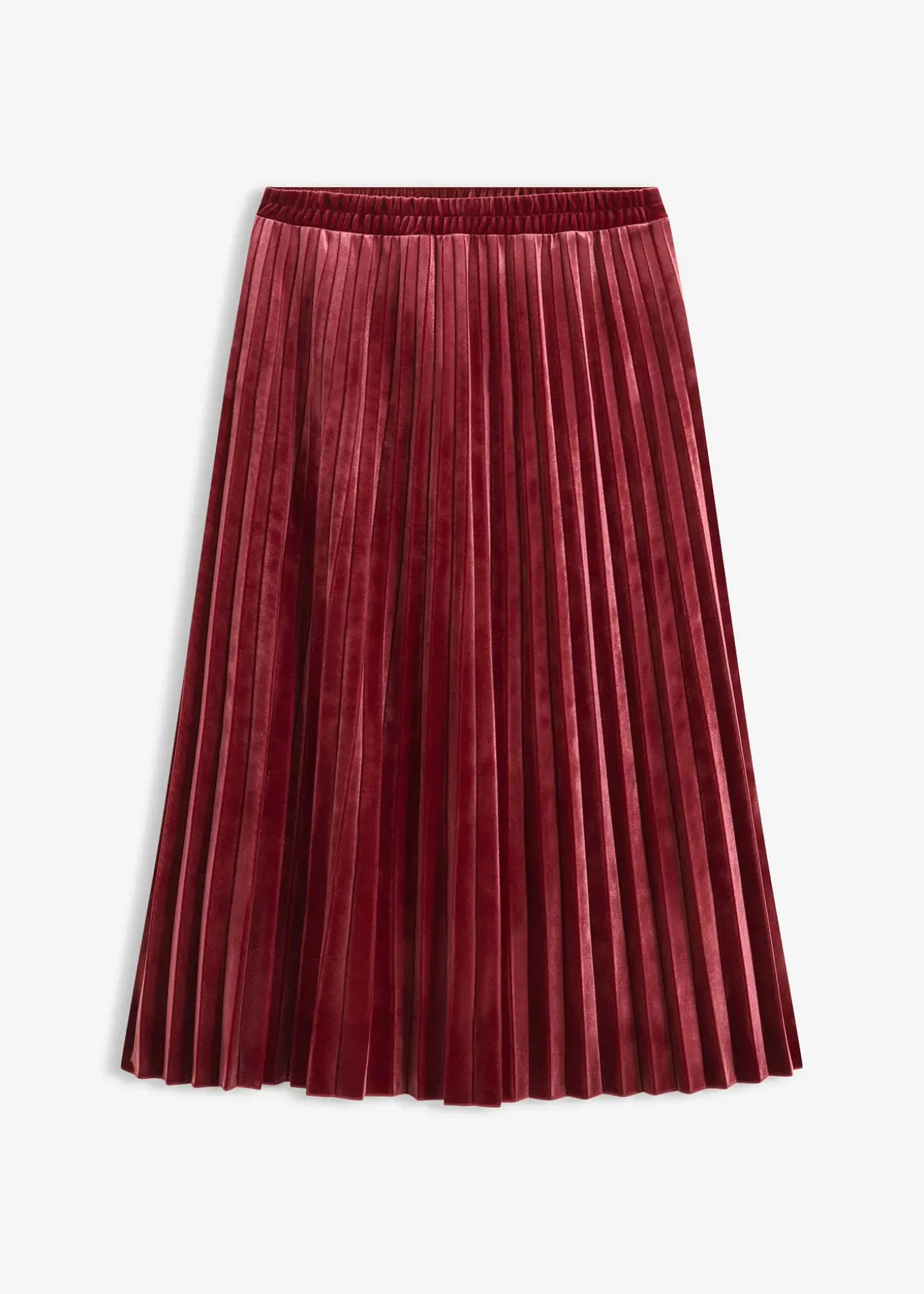 Jupe plissée en velours doux