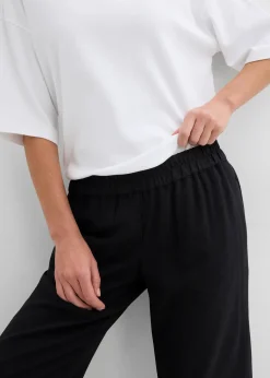 Jupe-culotte douce en viscose mélangée