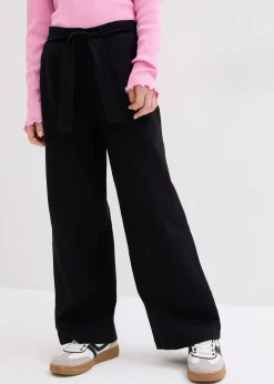 Jupe-culotte en coton avec taille élastiquée