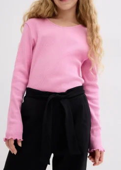 Jupe-culotte en coton avec taille élastiquée