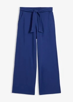 Jupe-culotte en coton avec taille élastiquée