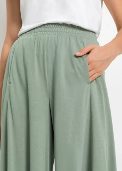 Jupe-culotte en jersey, jambes larges