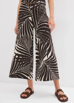 Jupe-culotte fluide en viscose mélangée