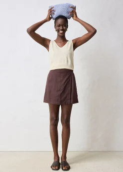 Jupe-short 100% lin