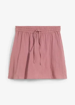 Jupe-short en gaze de coton