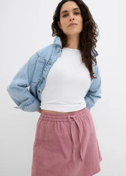 Jupe-short en gaze de coton