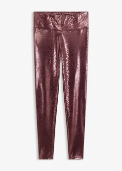 Legging en tissu enduit ultra-brillant