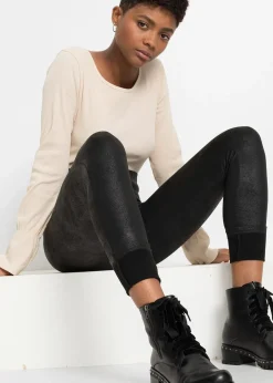 Legging thermique enduit