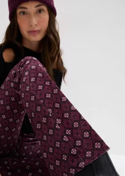 Legging évasé en velours doux
