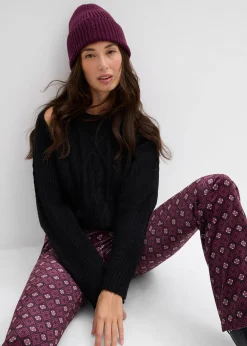 Legging évasé en velours doux