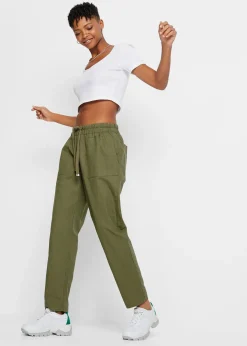 Léger pantalon jogger en lin mélangé