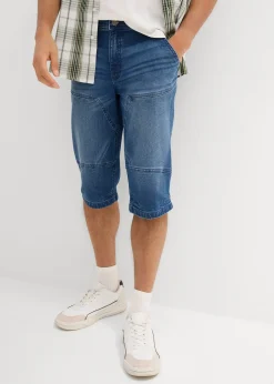 Long bermuda en jean extensible, Regular