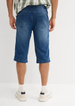 Long bermuda en jean extensible, Regular
