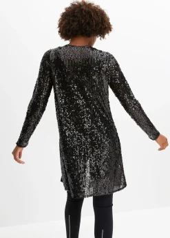Long gilet à sequins