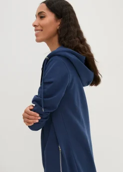 Long sweat zippé avec poches zippées