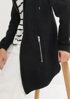 Long sweat zippé avec poches zippées