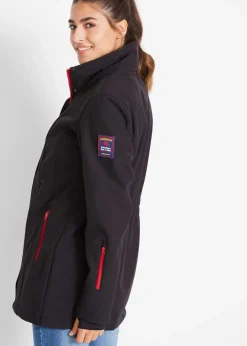 Longue parka en softshell extensible et déperlant