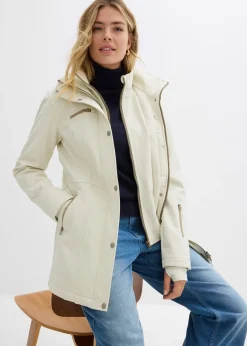 Longue parka en softshell extensible et déperlant