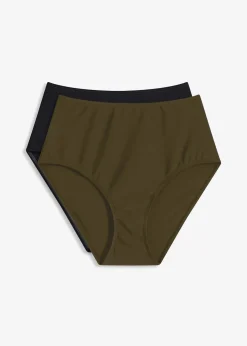 Lot de 2 bas de maillot taille haute